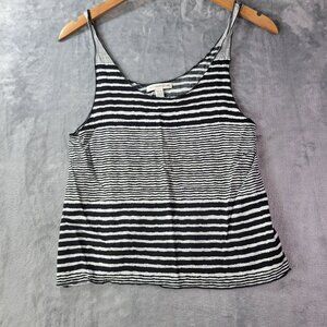 American Eagle Outfitters Womens Striped Tank Top XS Black‎ White Casual Summer
